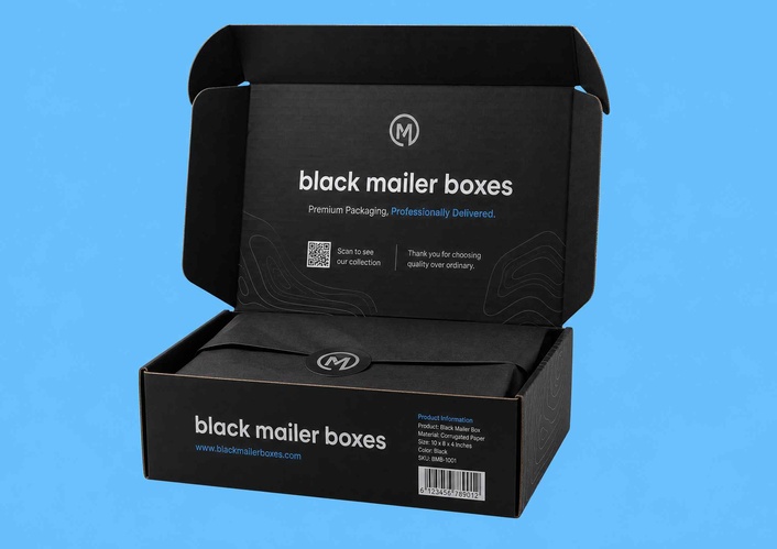 Custom Black Mailer Boxes