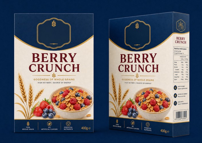 cereal boxes with logo