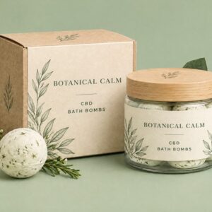 custom cbd bath bomb packaging