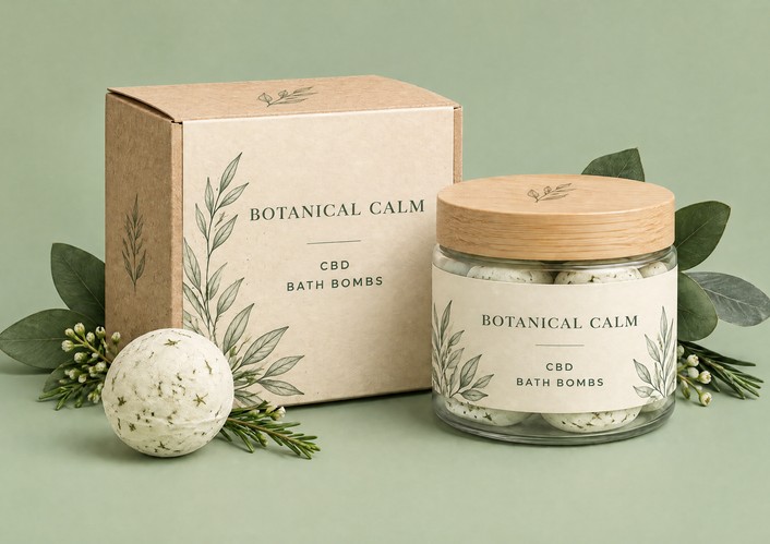 Custom CBD Bath Bomb Boxes
