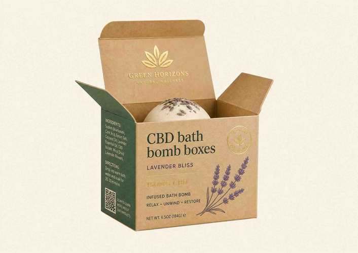 Custom CBD Bath Bomb Boxes