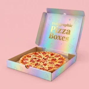 custom holographic pizza packaging boxes