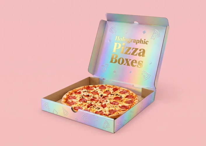 Custom Holographic Pizza Boxes