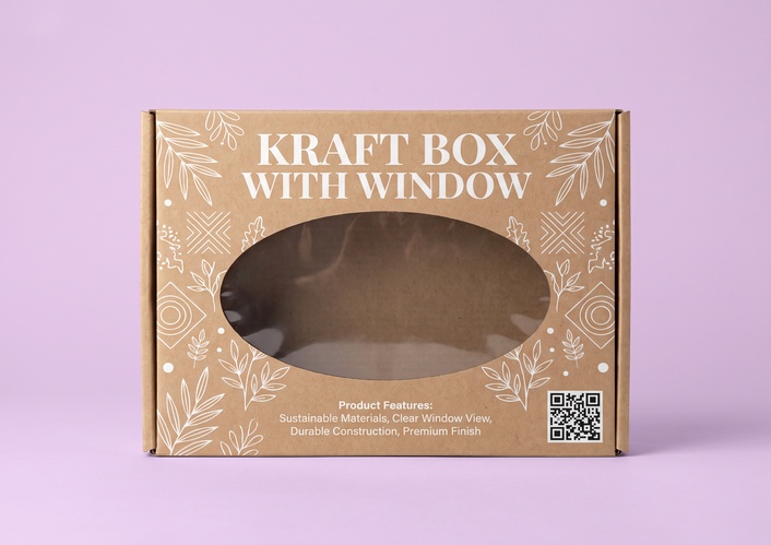 custom kraft boxes with window