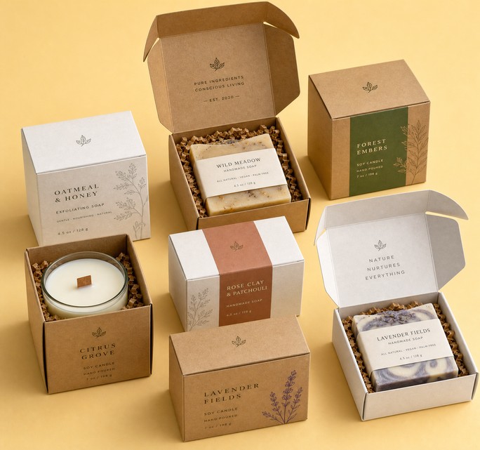 custom kraft packaging boxes