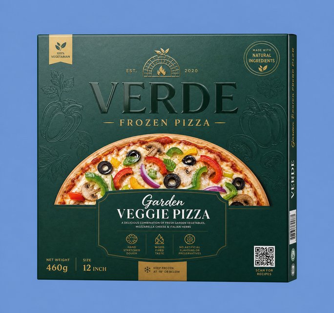 frozen pizza boxes with logo