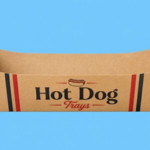 custom kraft hot dog trays