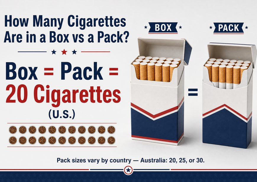 how many cigarettes in a pack and box