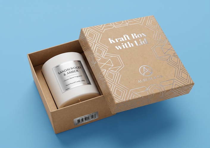 kraft box with lid