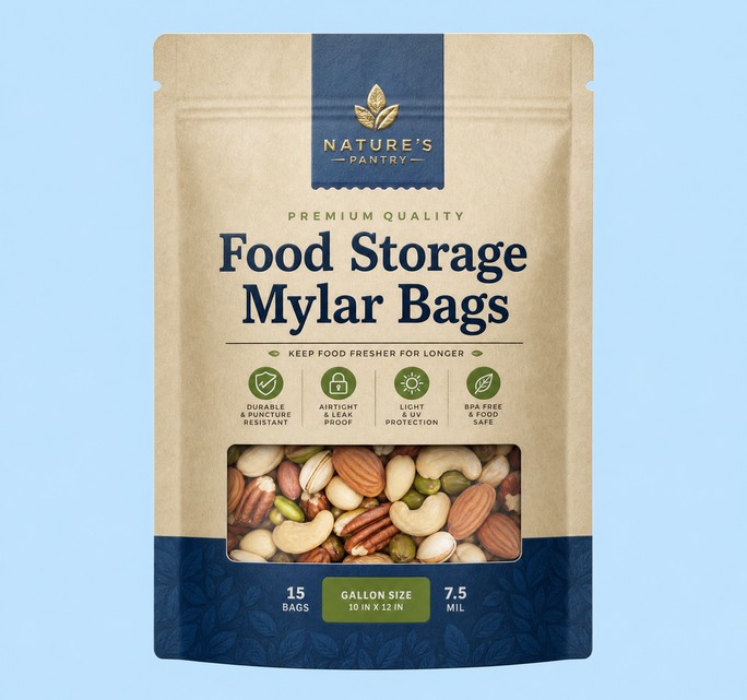 printed mylar food storage bags