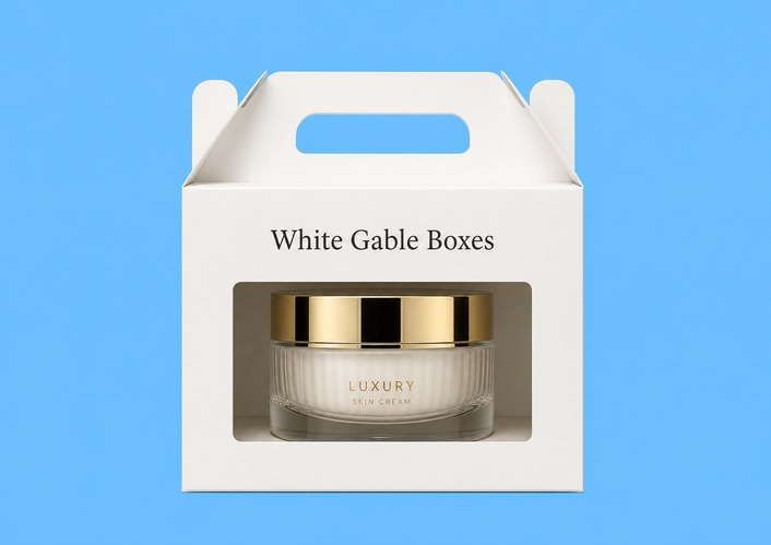 printed white gable boxes