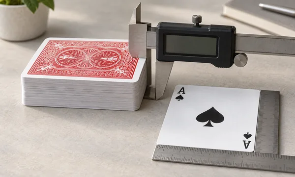 how to measure a playing card deck